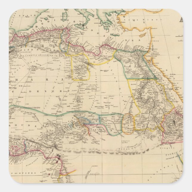 Africa 10 square sticker (Front)