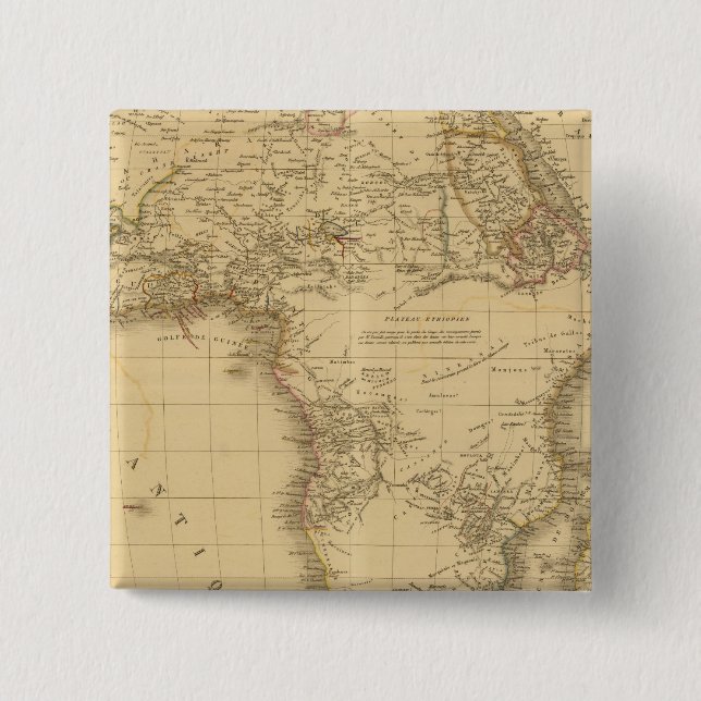 Africa 11 2 inch square button (Front)
