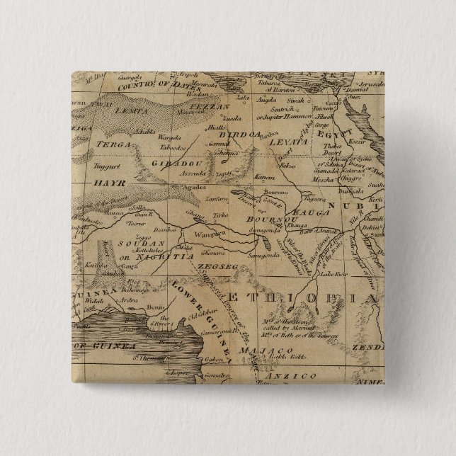 Africa 12 2 inch square button (Front)