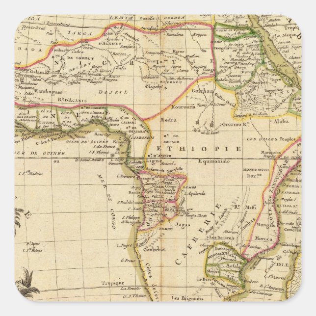 Africa 15 square sticker (Front)