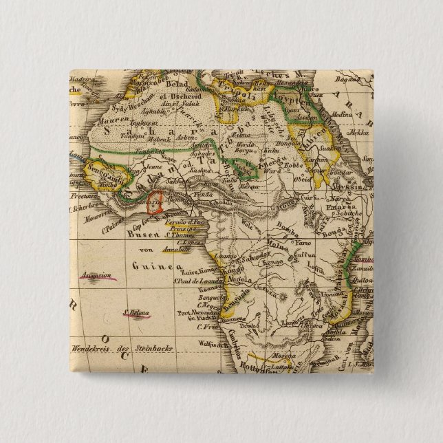 Africa 16 2 inch square button (Front)