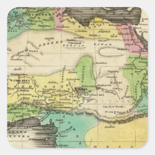 Africa 16 square sticker