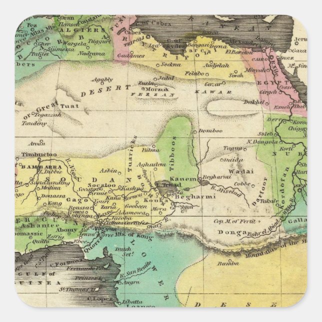 Africa 16 square sticker (Front)