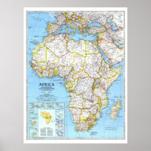 " Africa: 1990/today - Detailed map ... Poster