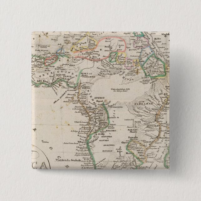 Africa 21 2 inch square button (Front)