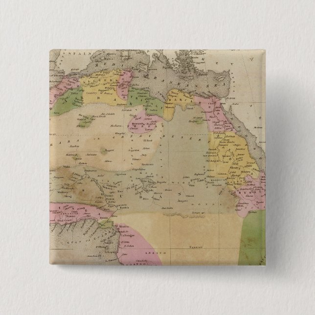 Africa 21 2 inch square button (Front)
