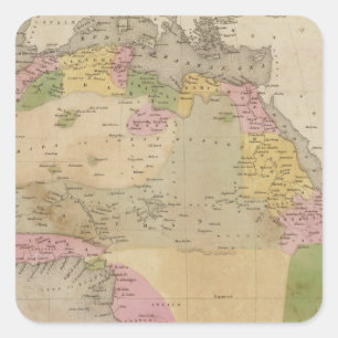 Africa 21 square sticker