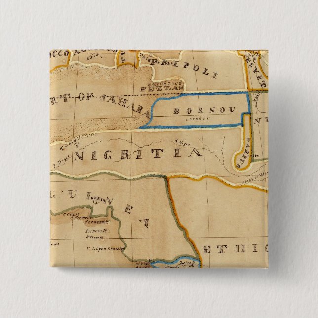 Africa 26 2 inch square button (Front)