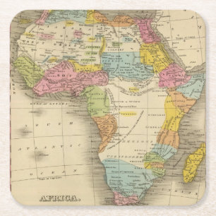 Africa 27 square paper coaster