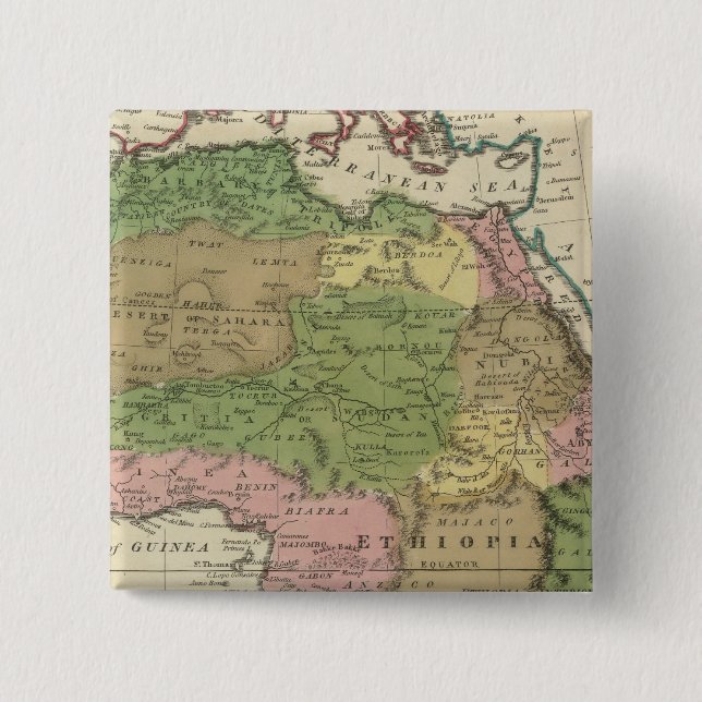 Africa 2 inch square button (Front)