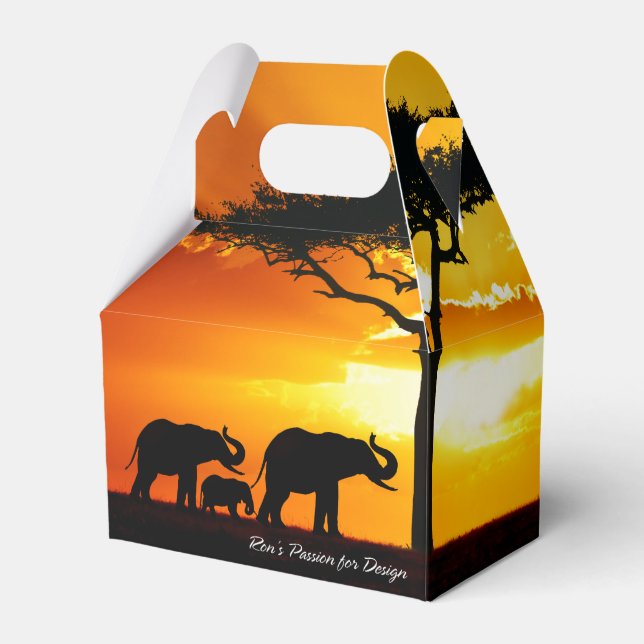 Africa 2 Options Favor Box (Front Side)