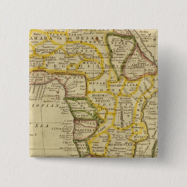 Africa 34 2 inch square button (Front)