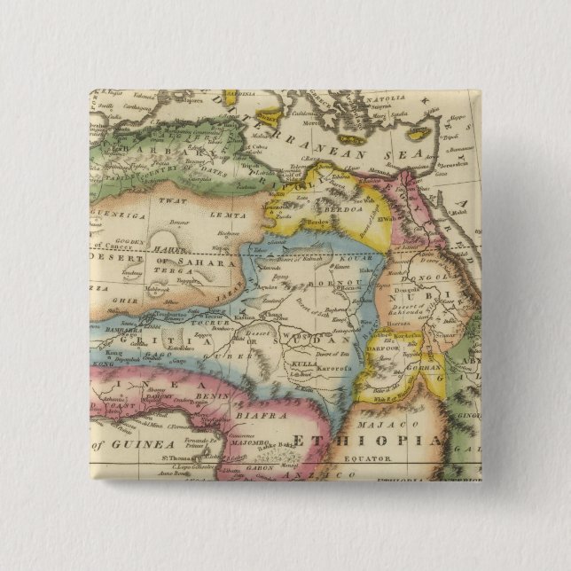 Africa 36 2 inch square button (Front)