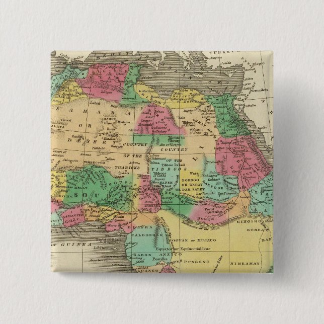 Africa 38 2 inch square button (Front)