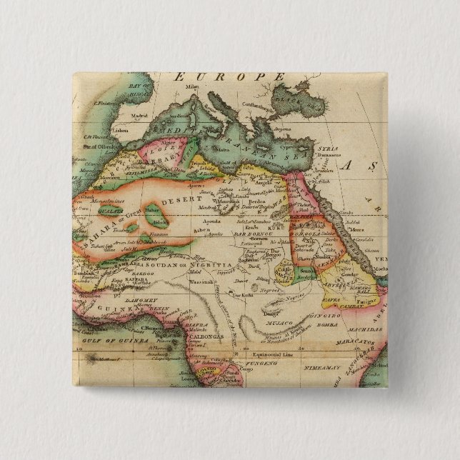 Africa 43 2 inch square button (Front)