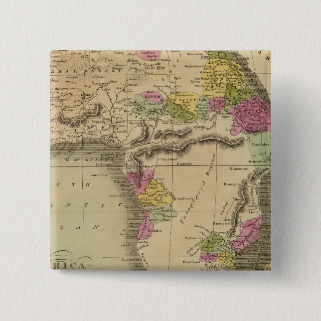 Africa 48 2 inch square button (Front)