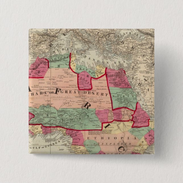 Africa 49 2 inch square button (Front)