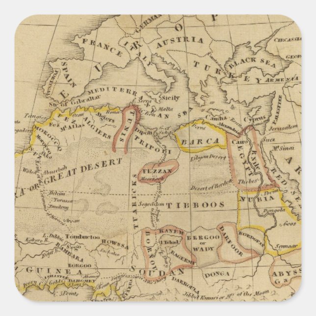 Africa 4 square sticker (Front)