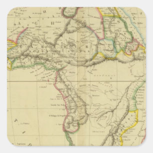 Africa 6 square sticker