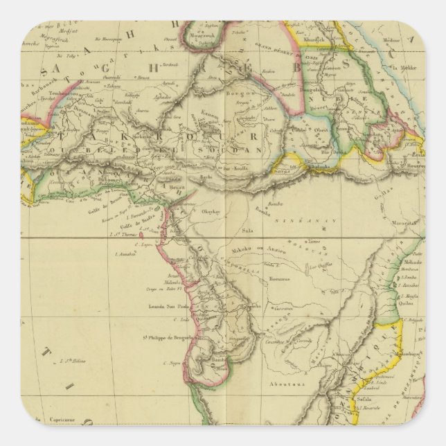 Africa 6 square sticker (Front)