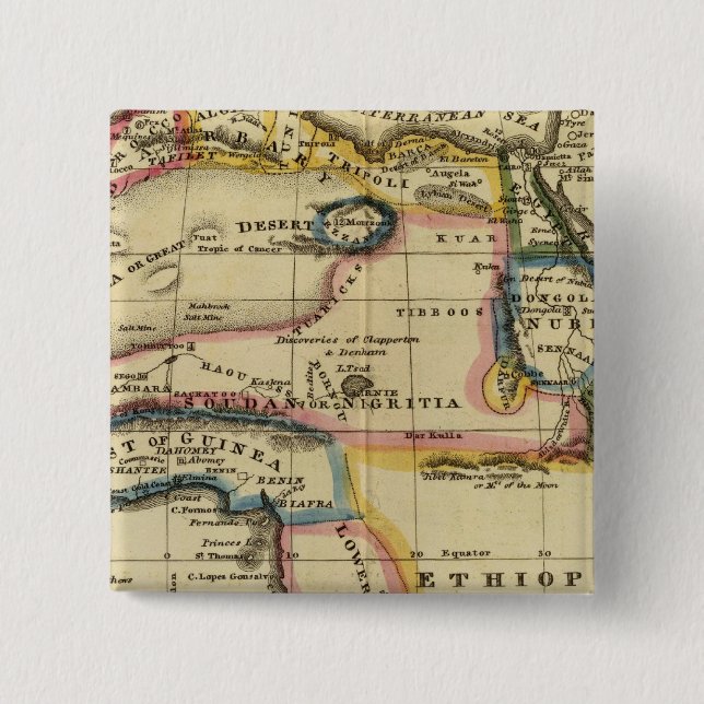 Africa 7 2 inch square button (Front)