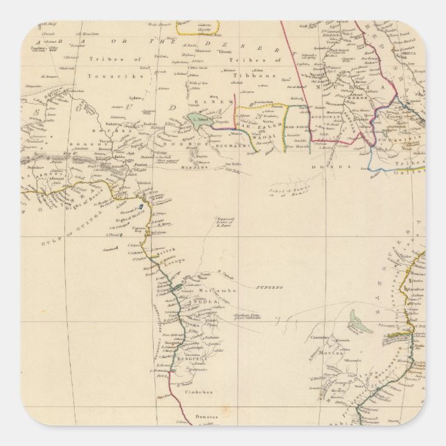 Africa 7 square sticker (Front)