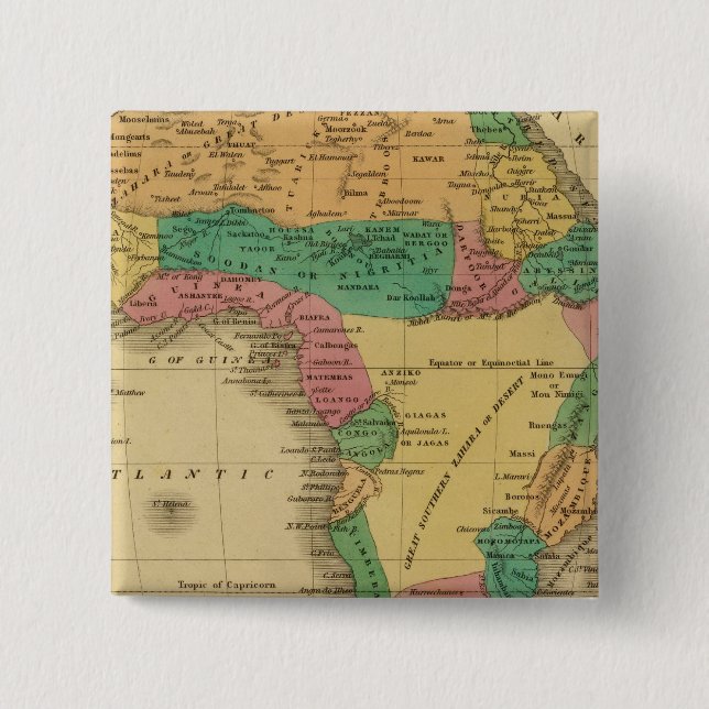Africa 9 2 inch square button (Front)