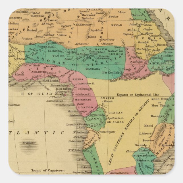 Africa 9 square sticker (Front)