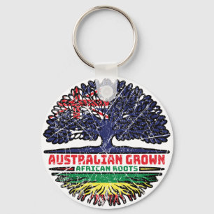 Africa African Australian Australia Tree Roots Keychain