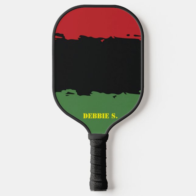 Africa, African Colours, Custom Name Personalized Pickleball Paddle (Front)