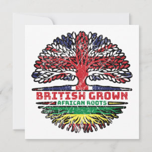 Africa African Uk United Kingdom British Tree Card