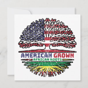 Africa African US American USA United States Tree Card
