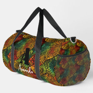 Africa Amhara Ethiopia Geometric Ethnic Pattern 14 Duffle Bag