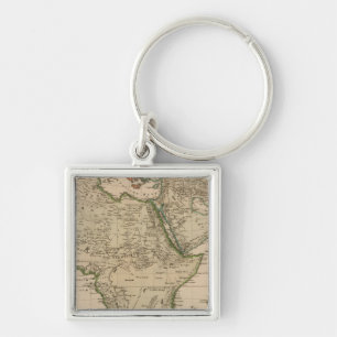 Africa and Asia Keychain