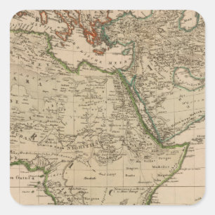 Africa and Asia Square Sticker