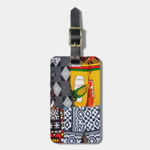 Africa, Angola, Benguela. Brightly Coloured Pants Luggage Tag