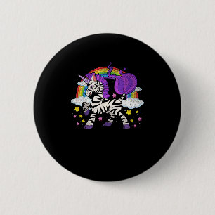 Africa Animal Rainbow Zebracorn Cute Zebra Fantasy 2 Inch Round Button