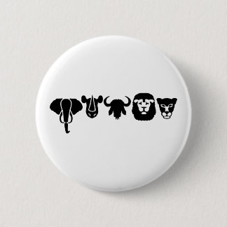 Africa animals big five 2 inch round button