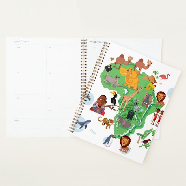 Africa Animals Map Planner (Display)