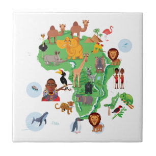 Africa Animals Map Tile