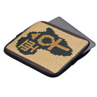 Africa Ankh Artisan Crochet Print Electronics Bag
