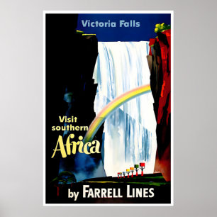 Africa Art Victoria Falls Print African Travel