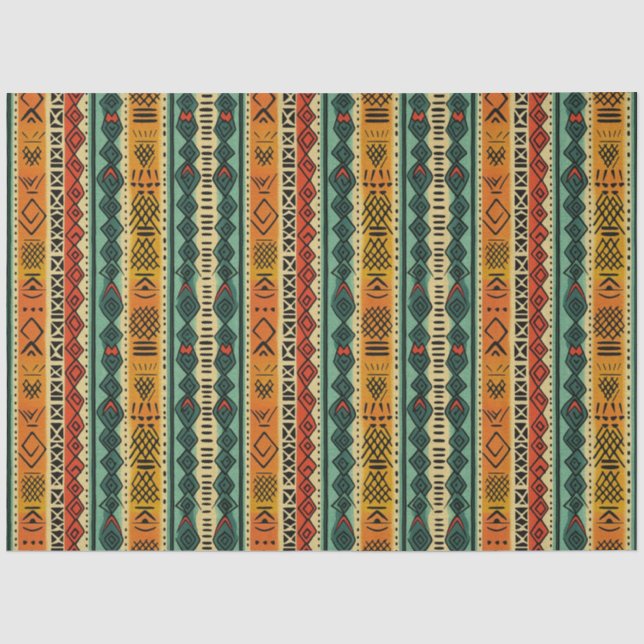 Africa Ashanti Akan Ghana Ethnic Tribal Pattern Tissue Paper (Front)