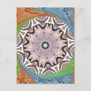 Africa Asia traditional edgy pattern Postcard