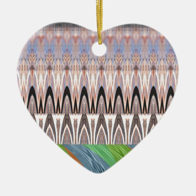 Africa Asia traditional pattern Ceramic Ornament (Front)