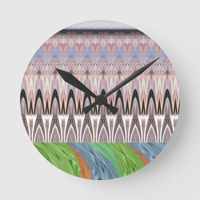 Africa Asia traditional pattern Round Clock (Front)