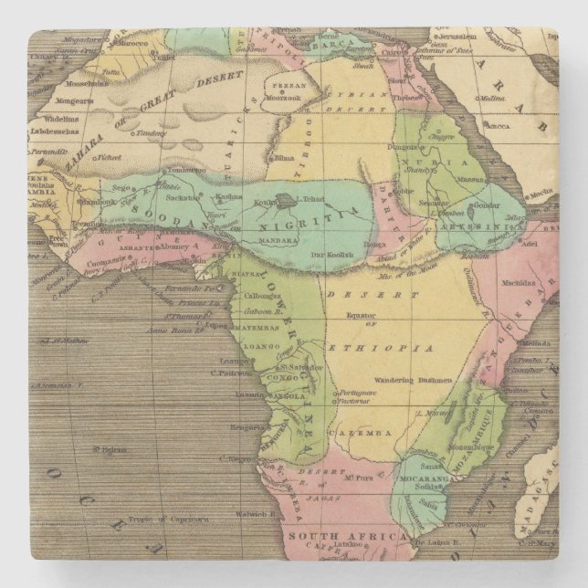 Africa, Atlantic Stone Coaster (Front)