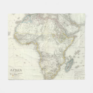 Africa Atlas Map Fleece Blanket