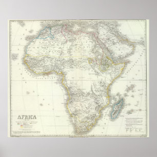 Africa Atlas Map Poster