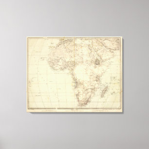 Africa Atlas Map showing colonies Canvas Print